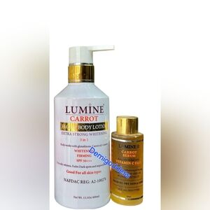 Lumine Carrot Face & Body lotion and serum 2 in 1